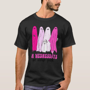 Ghosts Halloween Mean Ghouls Pink Ghost We Wear Pi T-Shirt