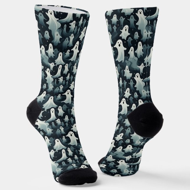 Ghosts Halloween Socks (Angled)