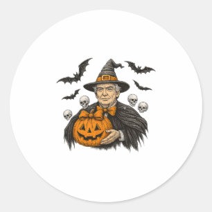 Ghosts Halloween Spooky Boo Zombie Pumpkin Skeleto Classic Round Sticker