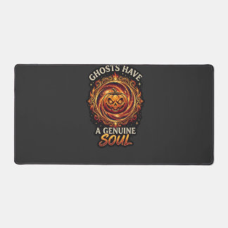 Ghosts Have Genuine Soul Haloween Pumpkin Fire Swi Desk Mat