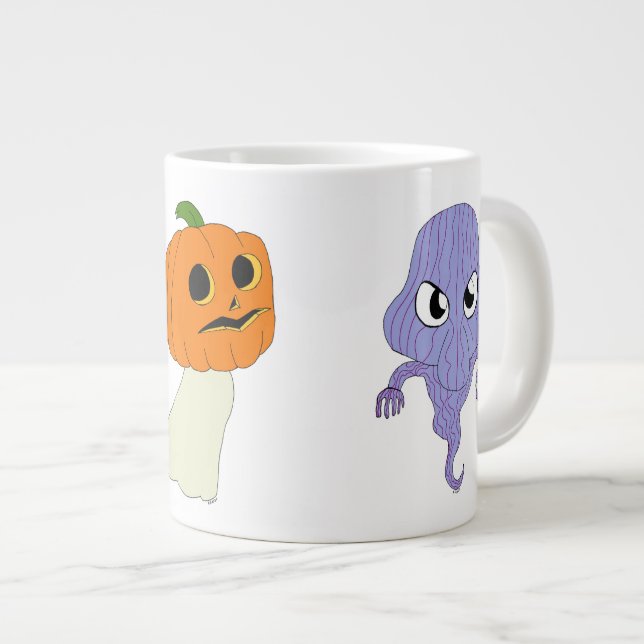 Ghosts Large Coffee Mug (Front Right)