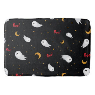 Ghosts night sky halloween bath mat