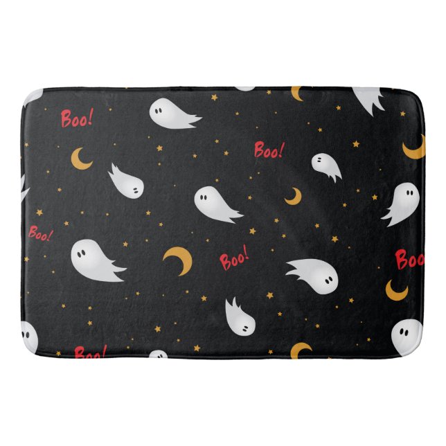 Ghosts night sky halloween bath mat (Front)