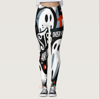 "Ghosts Over People Any Day" Leggings