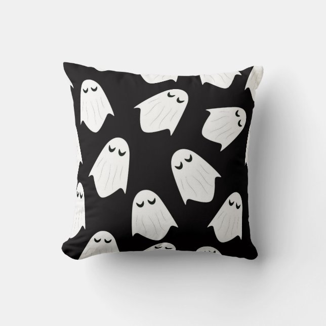 Ghosts pattern silhouette pillow (Front)