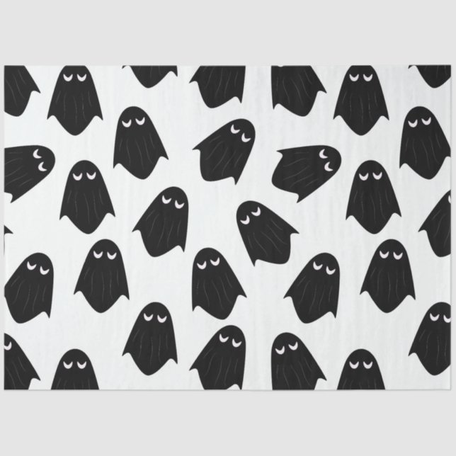 Ghosts pattern silhouette tissue paper (Front)