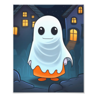 Ghosts Pumpkins Cute Halloween Ghost Photo Print