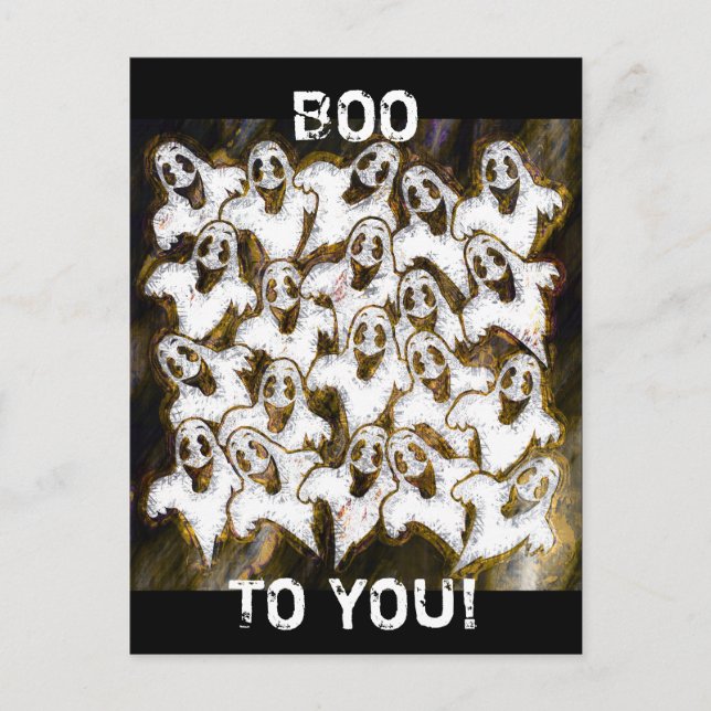 GHOSTS SAY BOO! POSTCARD (Front)