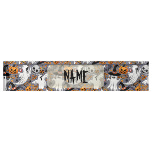 Ghosts Spooky and Creepy Cute Monsters Nameplate
