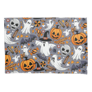 Ghosts Spooky and Creepy Cute Monsters Pillowcase