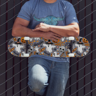 Ghosts Spooky and Creepy Cute Monsters Skateboard
