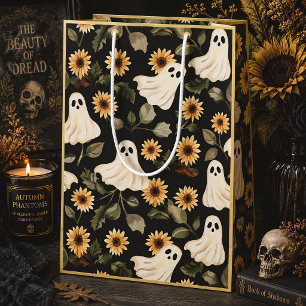 Ghosts & Sunflowers Summer Goth Spooky Medium Gift Bag