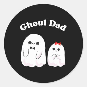 Ghoul Dad Funny Halloween Daddy Ghost  Classic Round Sticker