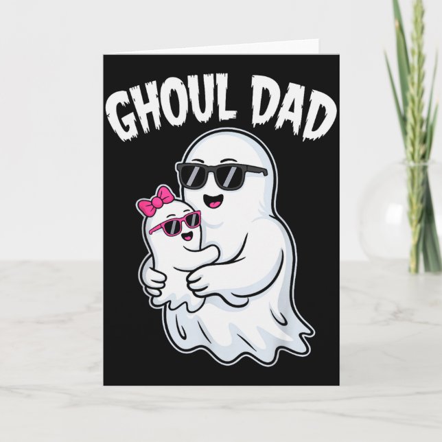 Ghoul Dad Shirt Men Daddy Soky Halloween Ghost Cos Card (Front)