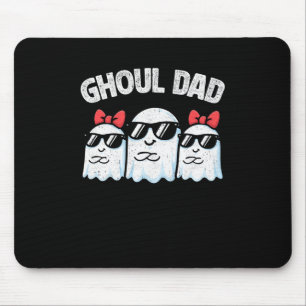 Ghoul Dad Vintage Daddy Ghost Funny Halloween Long Mouse Pad