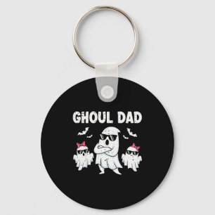 Ghoul Dad Vintage Ghost Funny Halloween Costume Key Ring