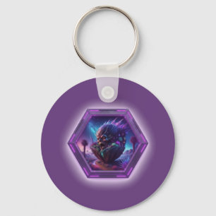 Ghoul Emerging From Pod On Desolate Landscape Key Ring