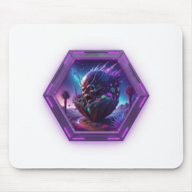 Ghoul Emerging From Pod On Desolate Landscape Mouse Pad (Front)