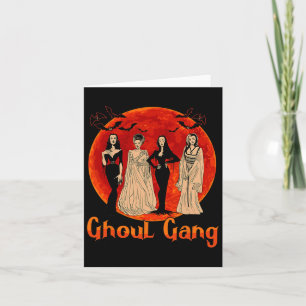 Ghoul Gang Horror Goth Queens Halloween Bride Fun Card
