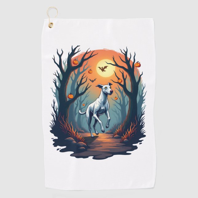Ghoul Greyhound Dash Golf Towel (Front)