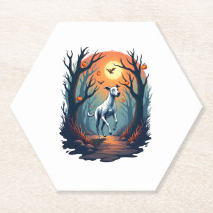 Ghoul Greyhound Dash Paper Coaster