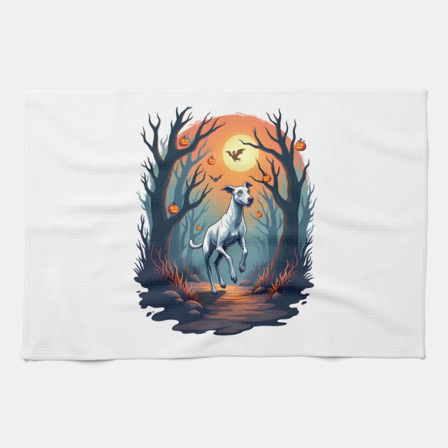 Ghoul Greyhound Dash Tea Towel (Horizontal)
