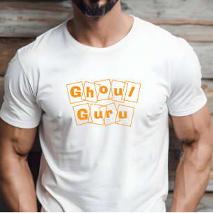 Ghoul Guru orange halloween typography T-Shirt