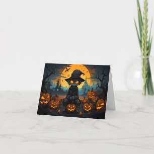 Ghoul Halloween And Pumpkin Card
