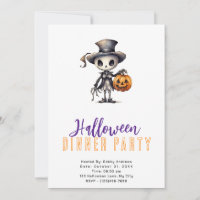 Ghoul in Top Hat & Bow Tie Halloween Dinner Party