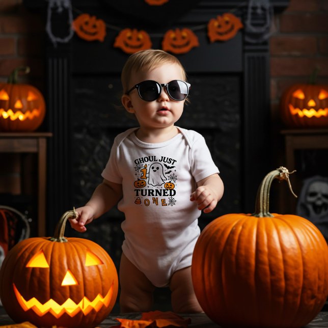 Ghoul Just Turned One Halloween 1st Birthday Ghost Toddler T-Shirt (Creator Uploaded)