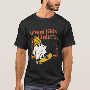 Ghoul Kids Club Skater Halloween Cool Ghost Skateb T-Shirt
