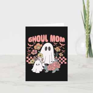Ghoul Mum Halloween Ghost Spooky Season Retro Mama Card