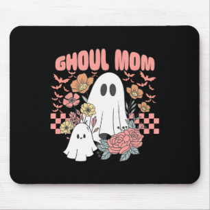 Ghoul Mum Halloween Ghost Spooky Season Retro Mama Mouse Pad