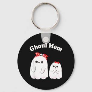Ghoul Mum Mother Ghost Mama Funny Woman Halloween Key Ring