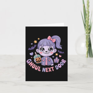 Ghoul Next Door Kawaii Zombie Girl Spooky Cute Hal Card