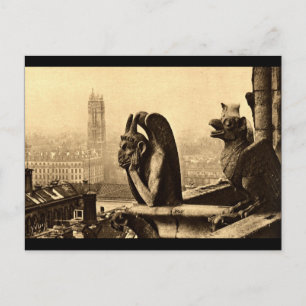 Ghoul Notre Dame, Paris France 1912 Vintage Postcard