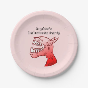 Ghoul with a nice laugh paper plate