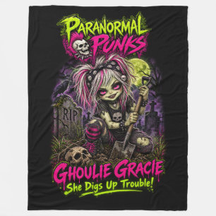 Ghoulie Gracie - Paranormal Punks Fleece Blanket