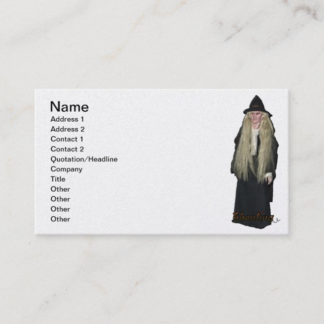 Ghouling Business Card (Front)