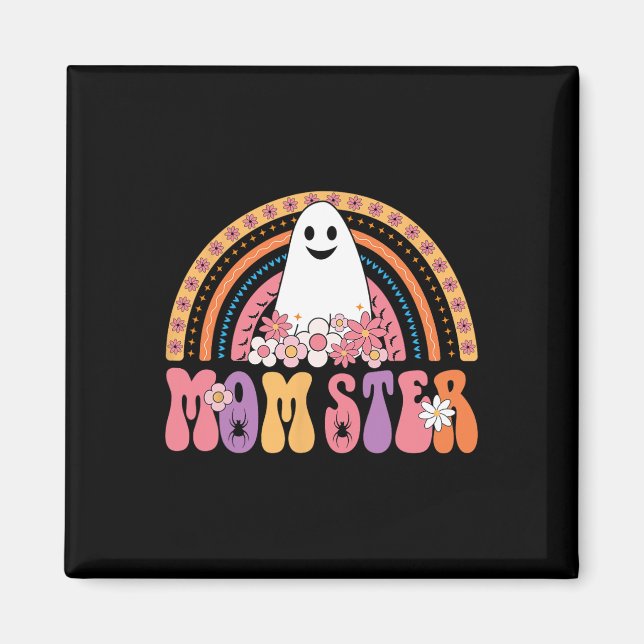 Ghoulish Party Lovers Creepy Zombie Ghost Boo Flow Magnet (Front)