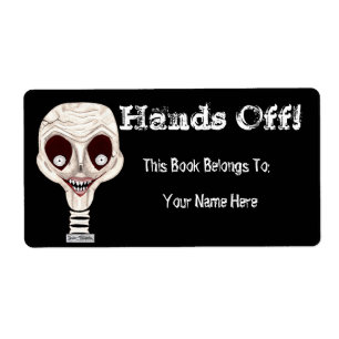 Ghoulish Skull Bookplate