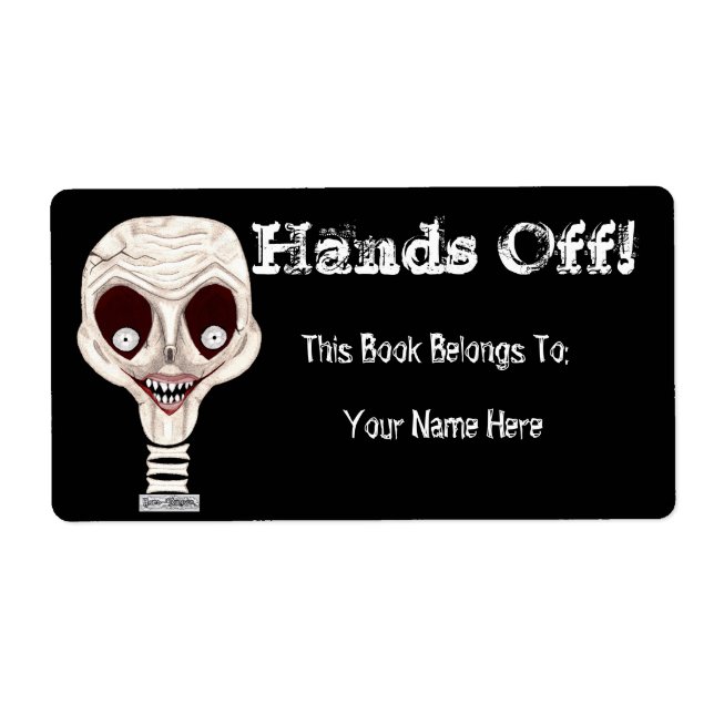 Ghoulish Skull Bookplate (Front)