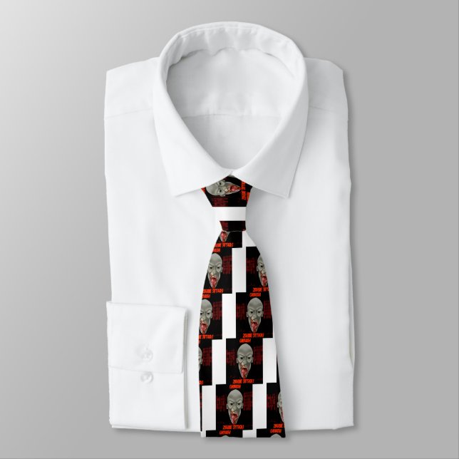 Ghoulish Zombie Attack Tie (Tied)