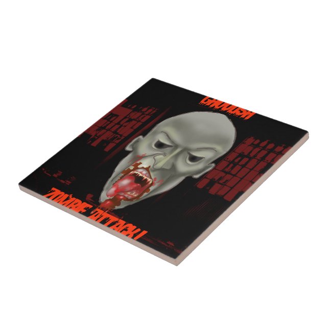 Ghoulish Zombie Attack Tile (Side)