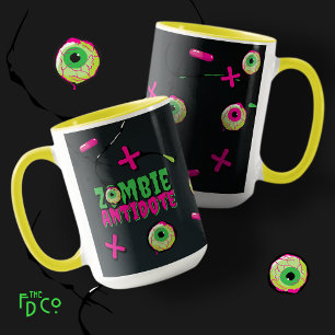 Ghoulishly Cute Dark Funny Zombie Antidote Mug