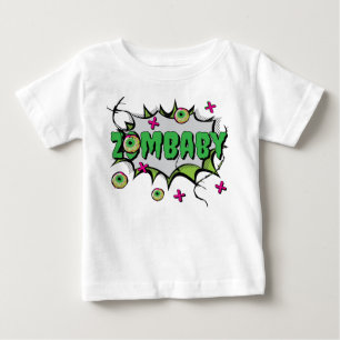 Ghoulishly Cute ‘ZomBaby’ Zombie Baby Pun T-Shirt
