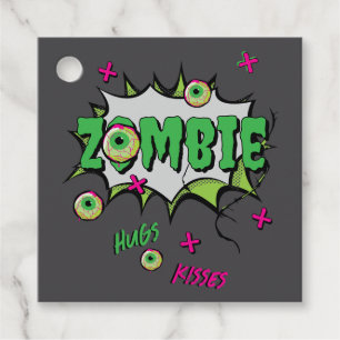 Ghoulishly Fun Zombie Hugs and Kisses Scary Cute  Favour Tags