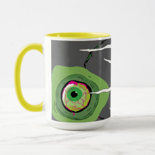 Ghoulishly Fun Zombie Pun Scratched Mug