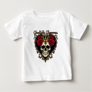 Ghoulishly Glamourous, Halloween Elegance Design Baby T-Shirt