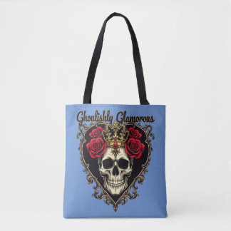 Ghoulishly Glamourous, Halloween Elegance Design Tote Bag